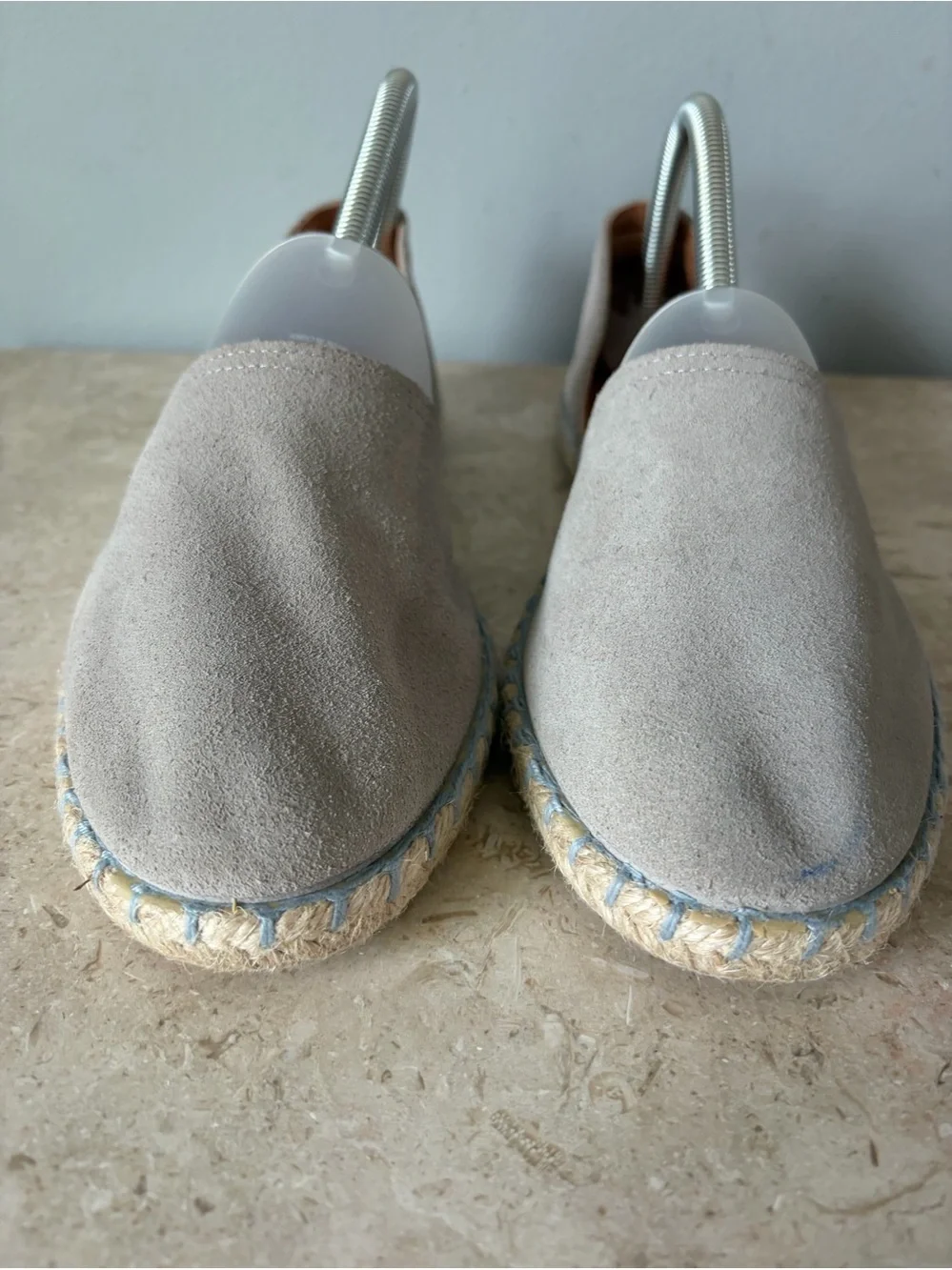 Verbenas Carmen EU 41 US 10 10.5 Suede Leather Flats Slip On Comfort Gray Casual